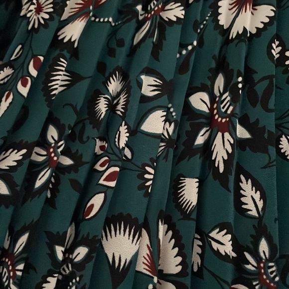 Express Floral Pleated Midi Skirt XS - Picture 2 of 4